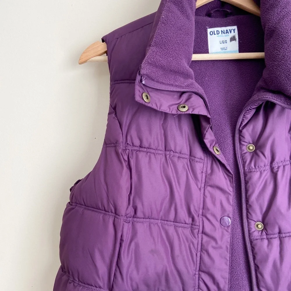 Old Navy Women's Deep Purple Quilted Vest